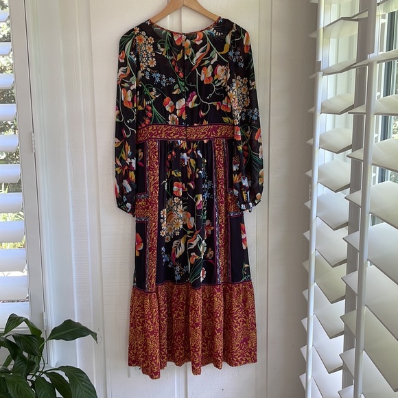 Anthropologie Floral Maxi Dress - Black and Red - Picture 7 of 12